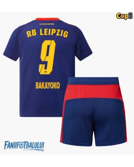 RB Leipzig Johan Bakayoko #9 Echipament de Fotbal Replică 2025-26 Copii Deplasare (+ Șorturi)